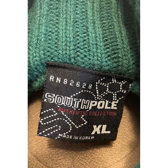 South Pole Y2K Sweater XL Green And White‎ - Picture 3 of 5
